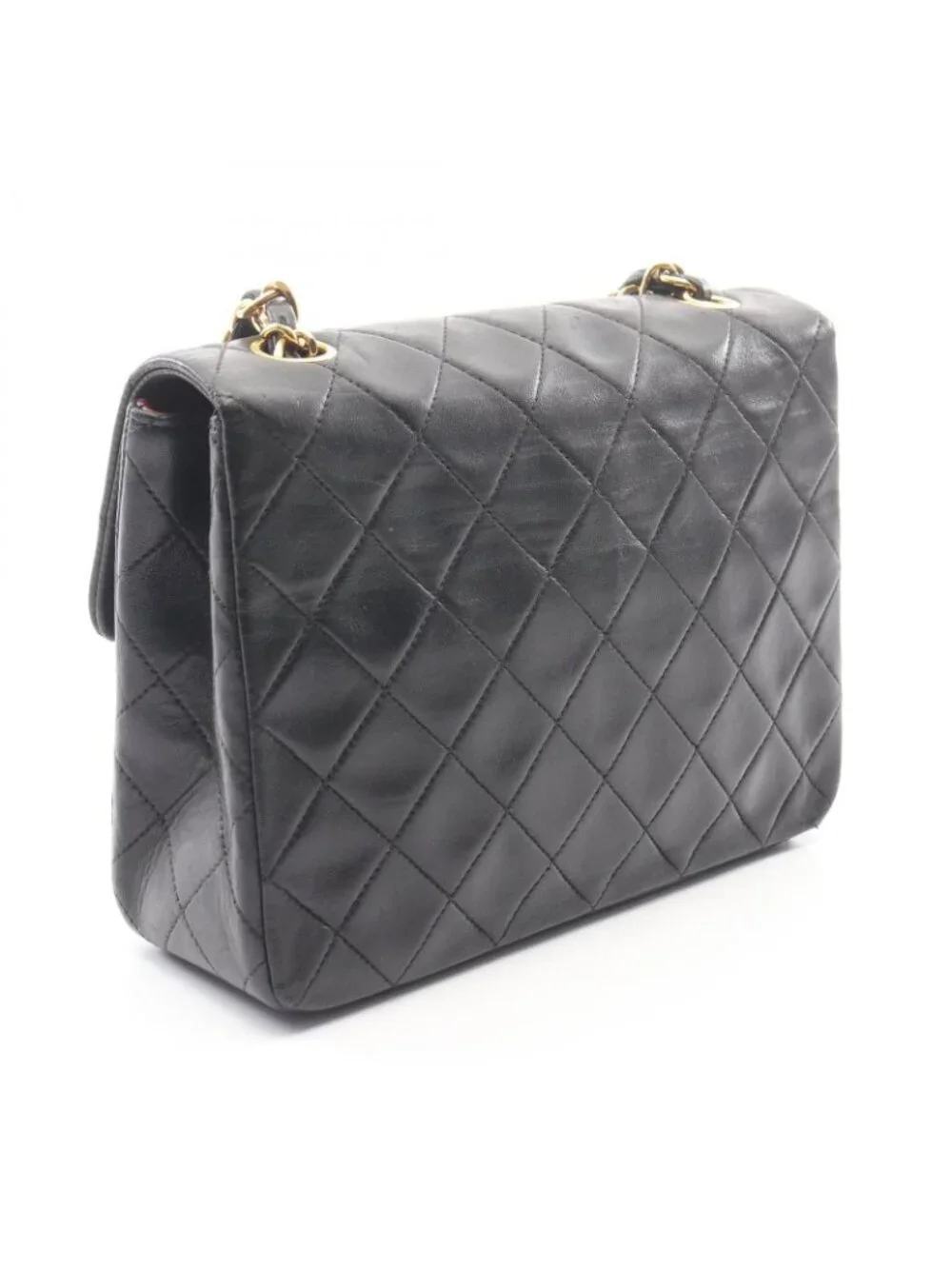 Chanel Shoulder Bag Mini Quilted 20 Black Lambskin